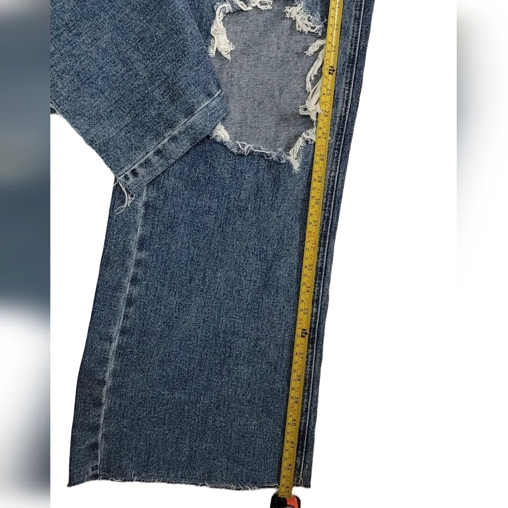 Women's Distressed Blue Jeans